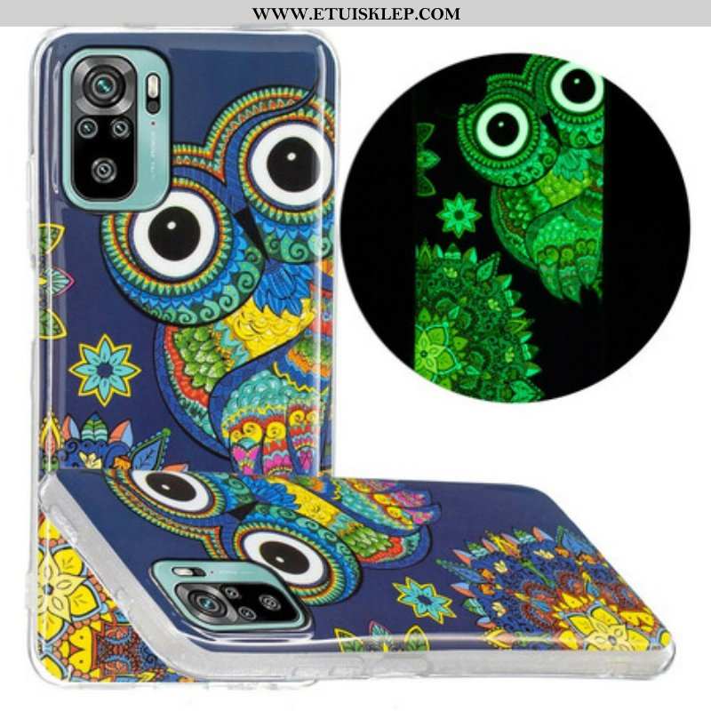 Etui do Xiaomi Redmi Note 10 / 10S Fluorescencyjna Mandala Sowa